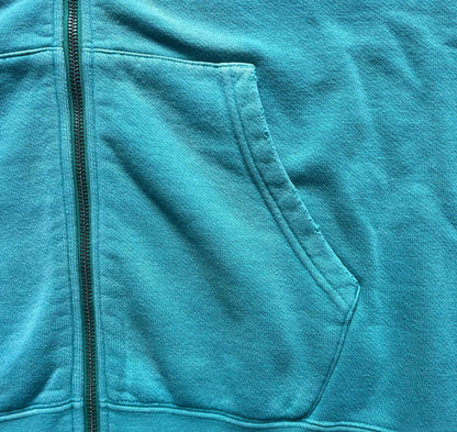 Japanese Trend All-Cotton Washed Vintage Distressed Zipper Hoodie