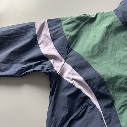 80s Retro Color-Block Mountain Jacket - Stand Collar Outdoor Coat