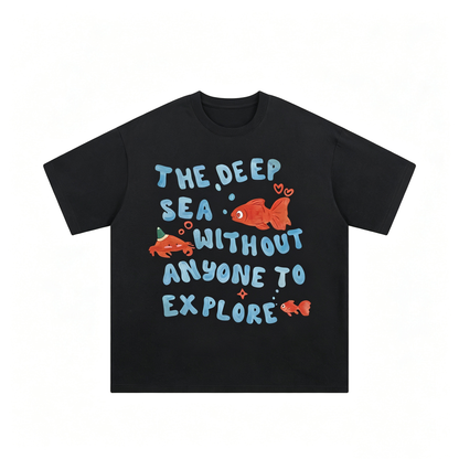 Alphabet Cartoon Print Loose T-Shirt – Vintage Unisex Casual Streetwear – Japanese vintage | yamalin clothes | Yamalinclothes