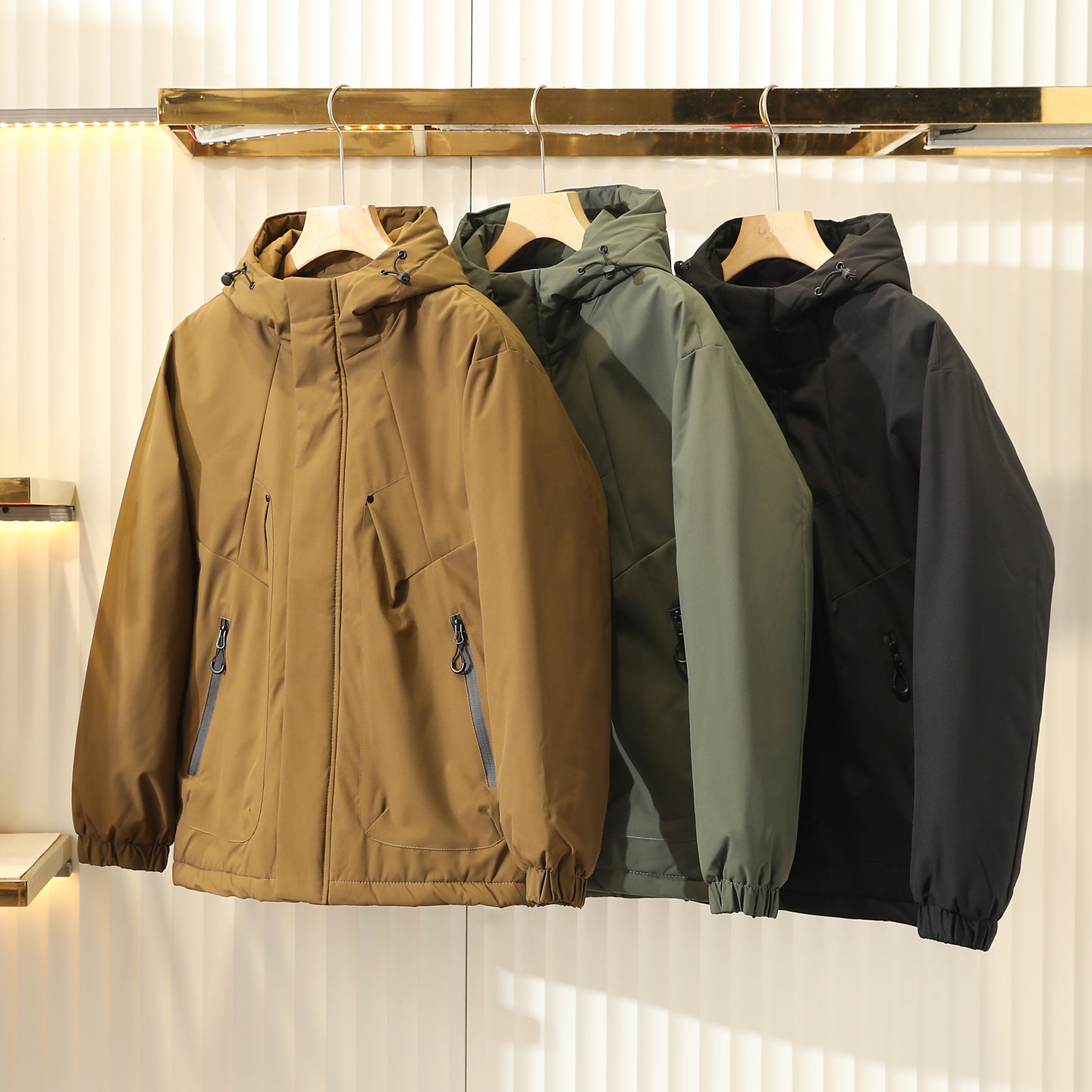 Men's Plus Size Euro-American Style Winter Jacket - Windproof Waterproof Hooded Thickened Cotton Coat