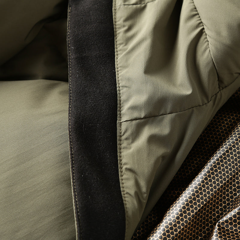 Men's Plus Size 800 Fill Power Mid-Length Down Jacket - Euro-American Style Hooded Thickened Cold-Resistant Warm Coat