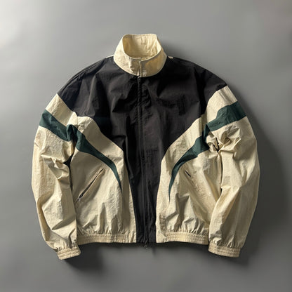 80s Retro Color-Block Mountain Jacket - Stand Collar Outdoor Coat