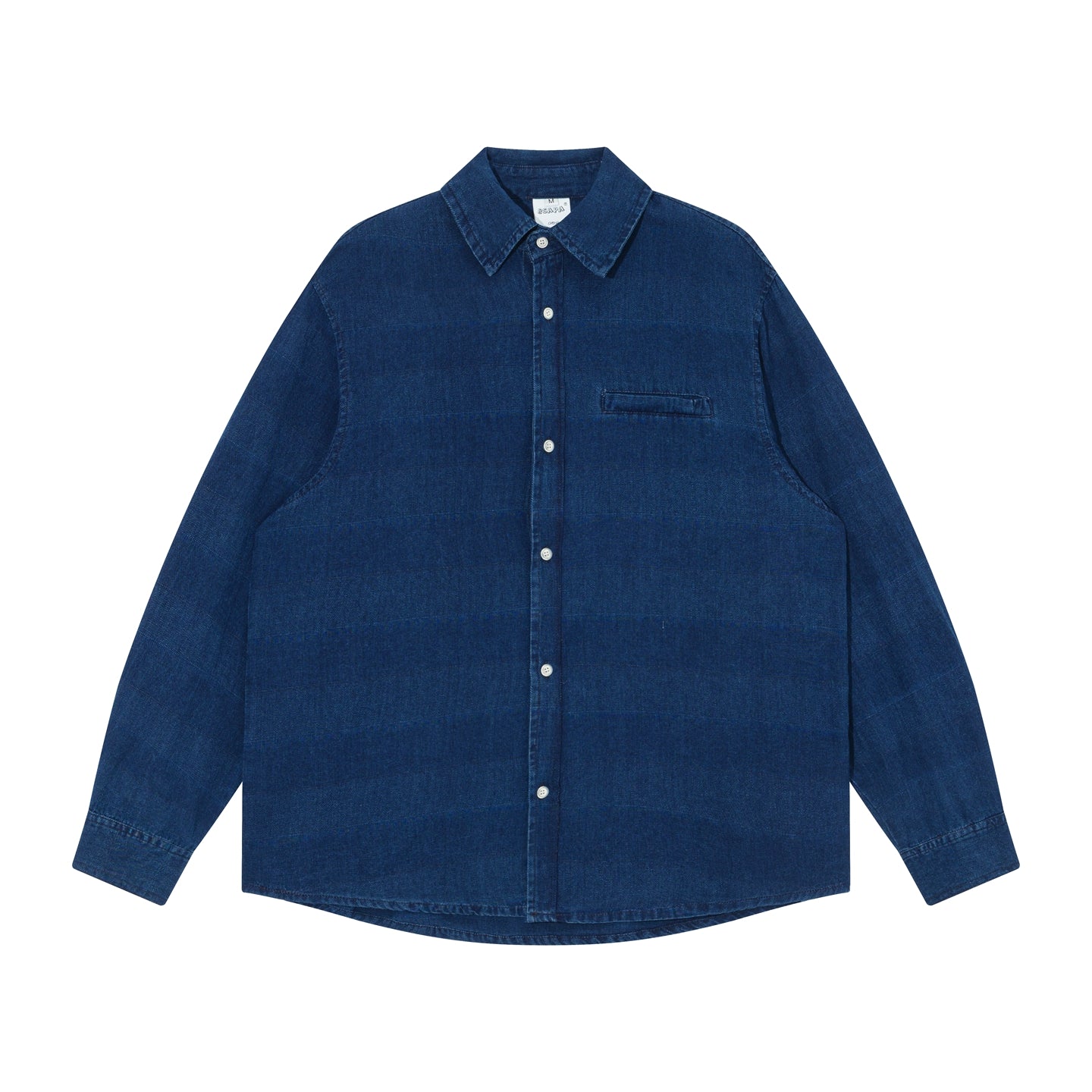Vintage Dyed Oversized Denim Shirt — Loose Casual Drop-Shoulder for Men & Women