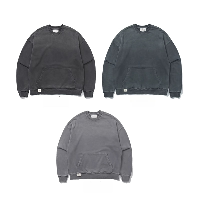 Washed Vintage Heavyweight Crewneck Sweatshirt Retro