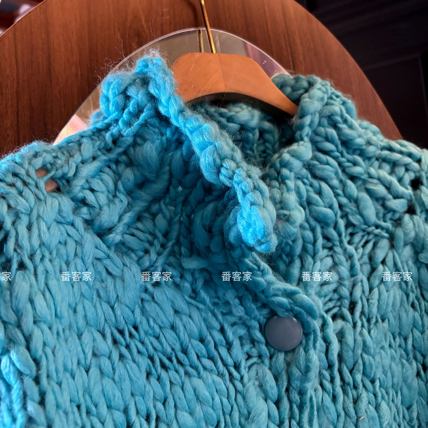 Women's Korean Retro High Collar Knitted Cardigan - Petite Short Slimming Thickened Sweater Coat