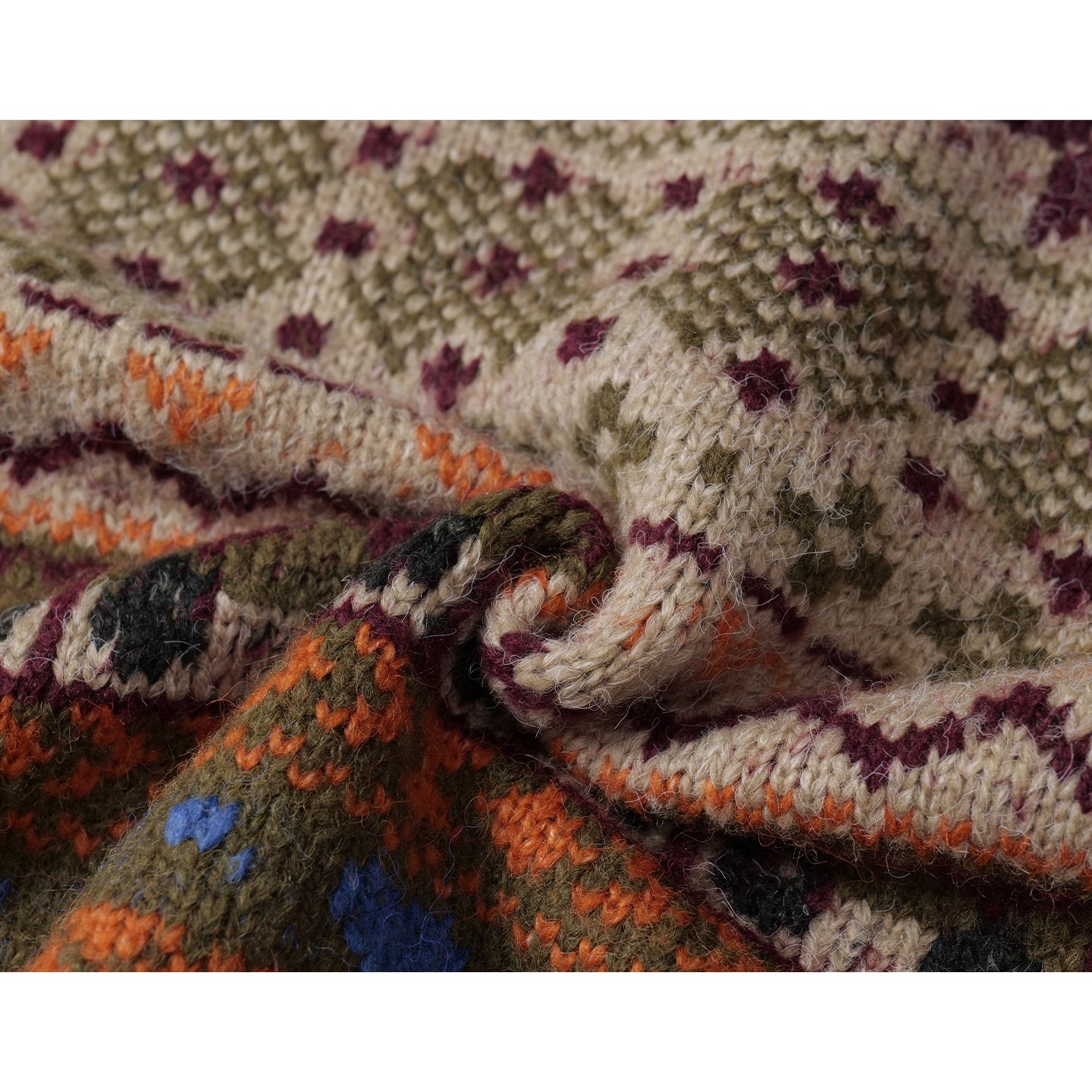 Fairland Henley-Collar Wool Blend Pullover – Heavy Vintage Knit (Unisex)