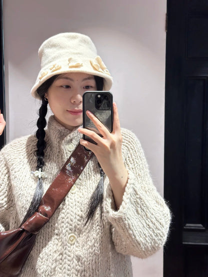 Hand-Woven Korean Designer Cardigan Jacket – Instant Delivery 2025 “C-asey” Old-Money Style (Unisex)