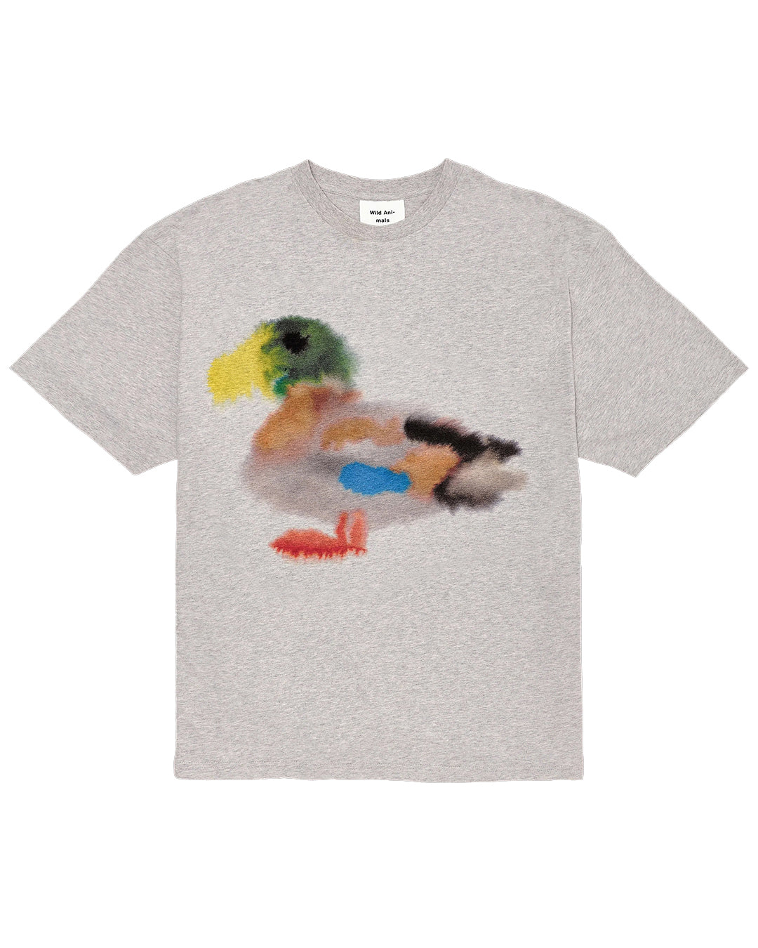 Heavyweight 260G! Artistic Graffiti Little Duck Oversized Short Sleeve T-Shirt for Art Students