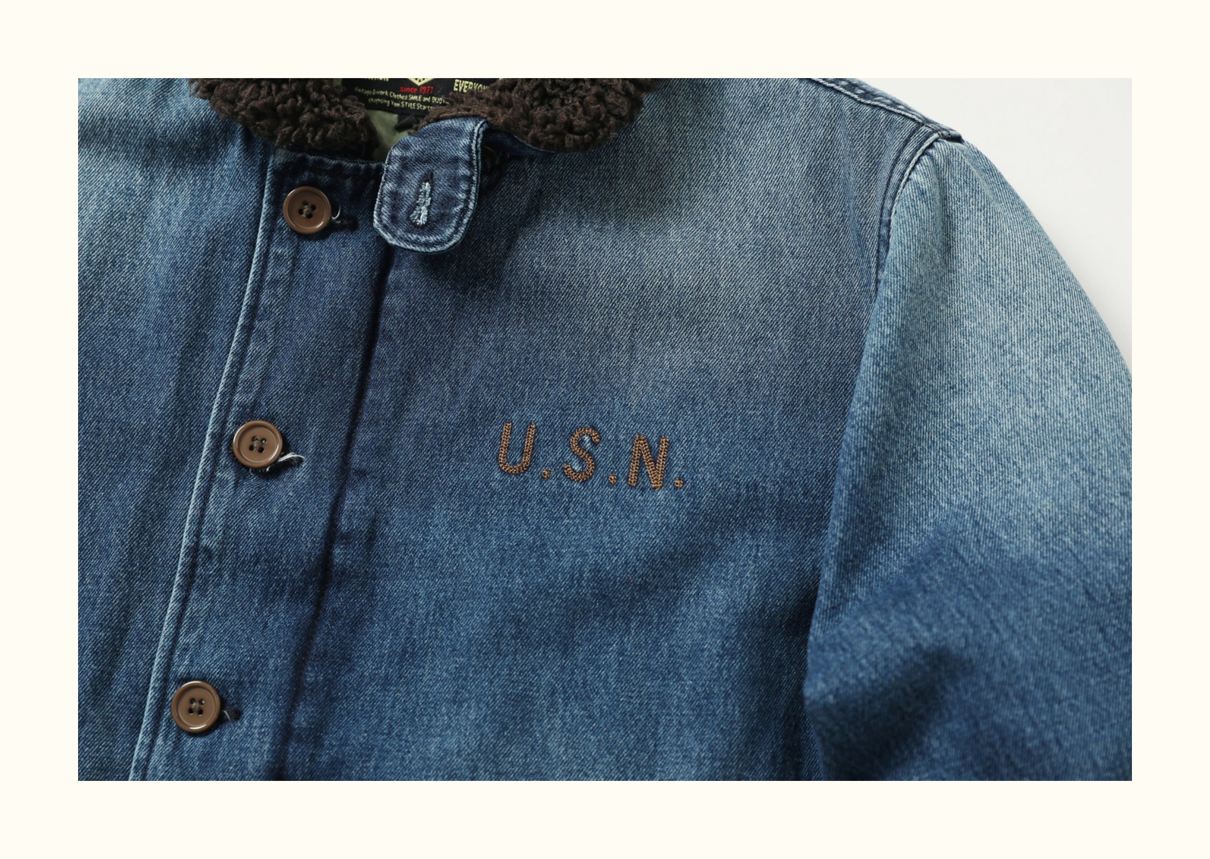 Vintage Navy N-1 Deck Jacket – Washed Cotton American Workwear (Unisex)