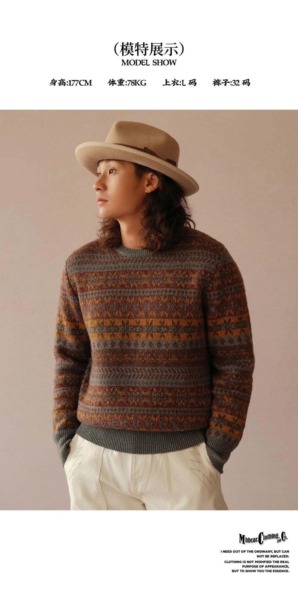 Vintage Fair Isle Wool-Blend Crewneck Sweater – British Heritage Style (Unisex)