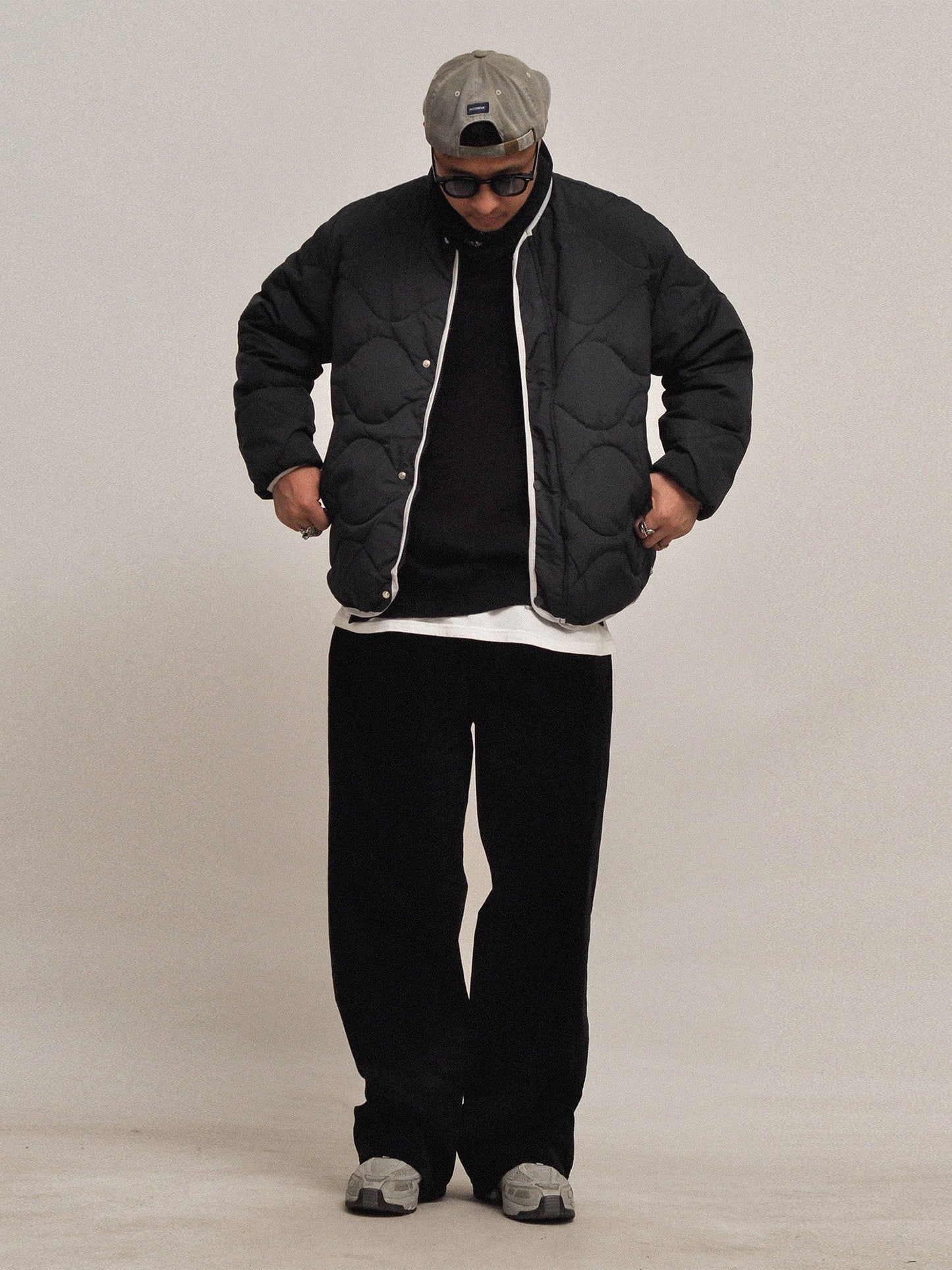 Japanese Style Quilted Down Inner Jacket - Lightweight 90% Goose Down (Unisex)