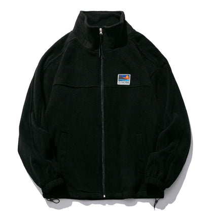 Men's Winter Fleece Cardigan - Trendy Loose BF Style Stand Collar