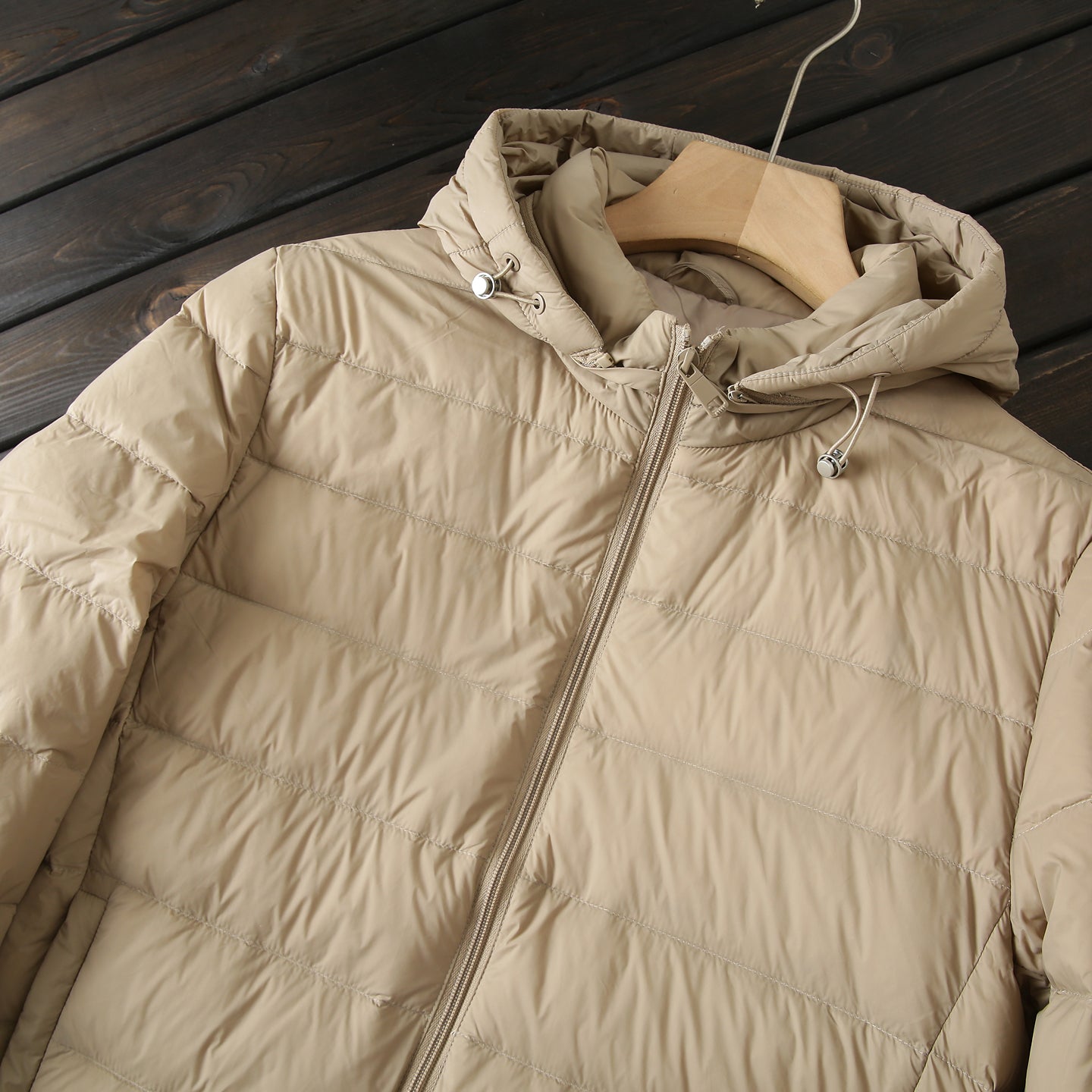 Men's Export Overstock Lightweight Hooded Down Jacket - Autumn Winter Warm Short Cold-Proof Coat