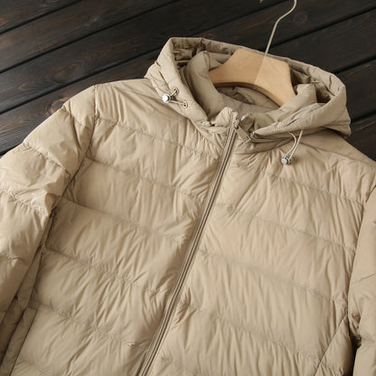 Men's Export Overstock Lightweight Hooded Down Jacket - Autumn Winter Warm Short Cold-Proof Coat