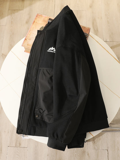 Men's Plus Size Autumn Winter Warm Cotton Jacket - European American Export Thickened Baseball Collar Outerwear