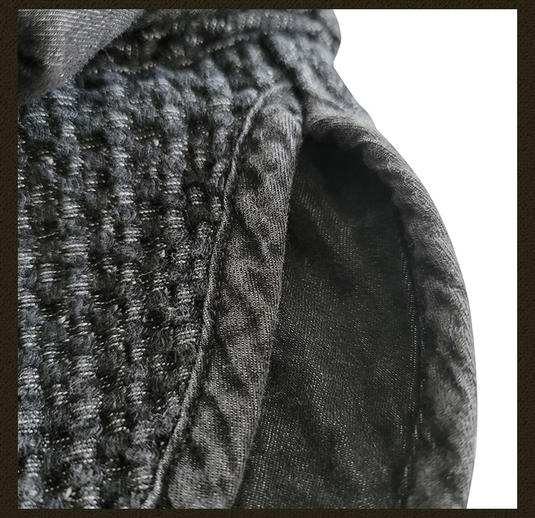 Washed Black Tie-Dye Oversized Shirt Jacket Loose Casual Khaki Vintage