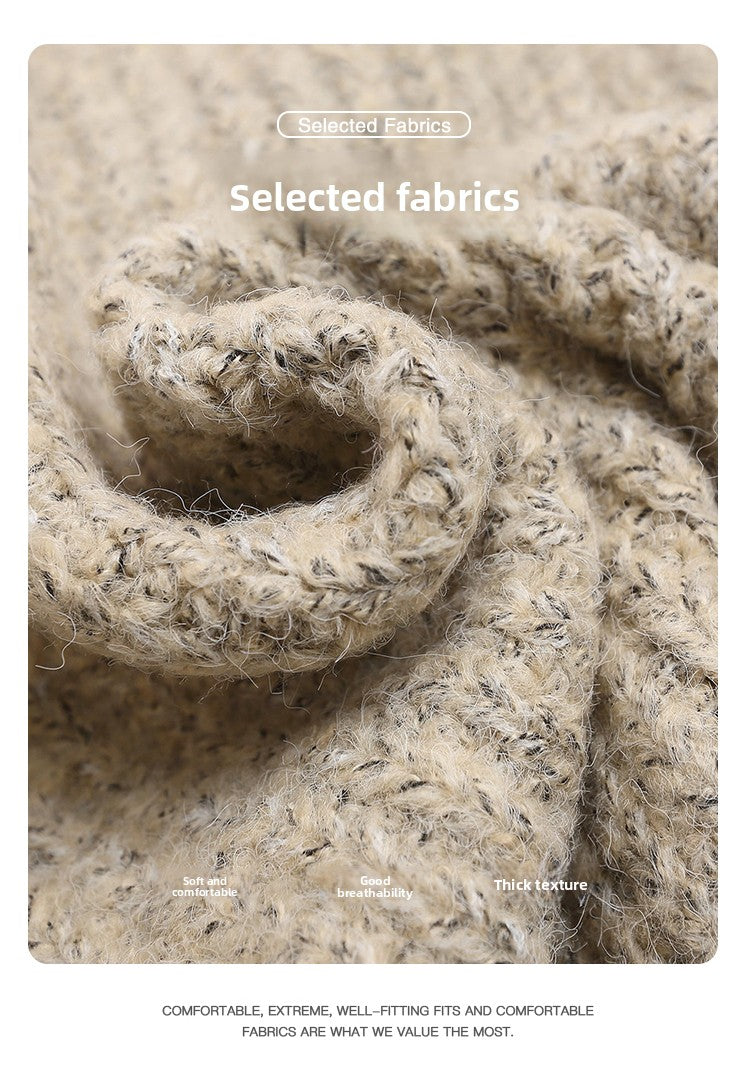 Retro Rabbit-Ear Braided Hooded Sweater – Woodoo National-Trend Unisex Knit