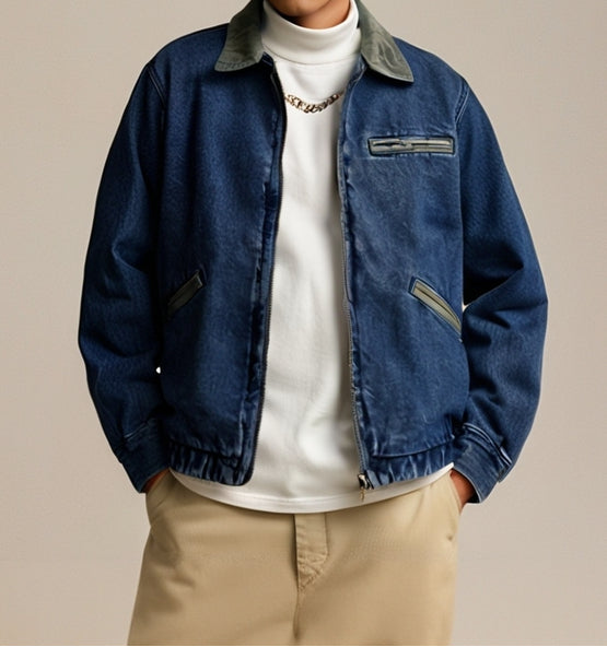 Carhartt Retro Tough Guy Detroit Denim Workwear Jacket – Loose American Vintage Lapel