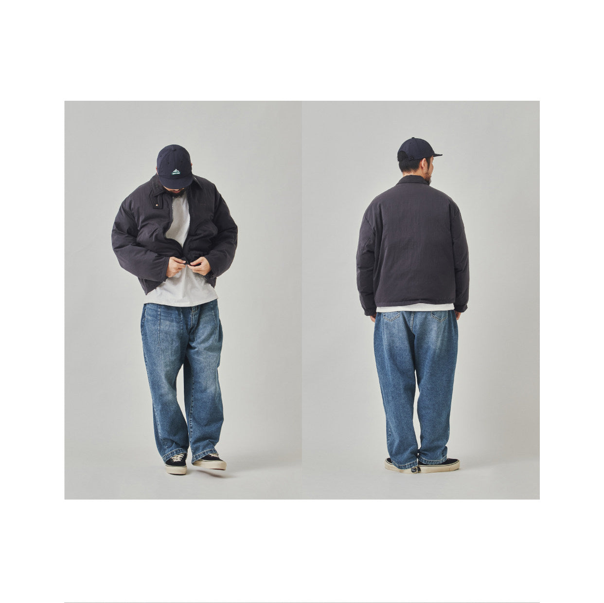 Reversible Plaid Cotton Jacket - Thick Double-Sided Multi-Pocket Coat (Men)