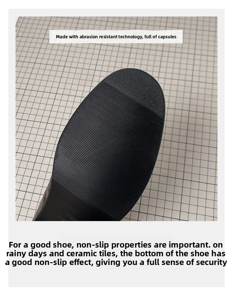 Women's Retro Genuine Leather Loafers - Sheepskin Slip-On Chunky Heel British Style Lazy Shoes