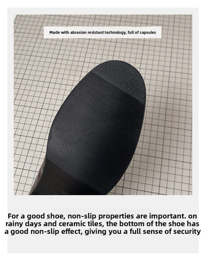 Women's Retro Genuine Leather Loafers - Sheepskin Slip-On Chunky Heel British Style Lazy Shoes