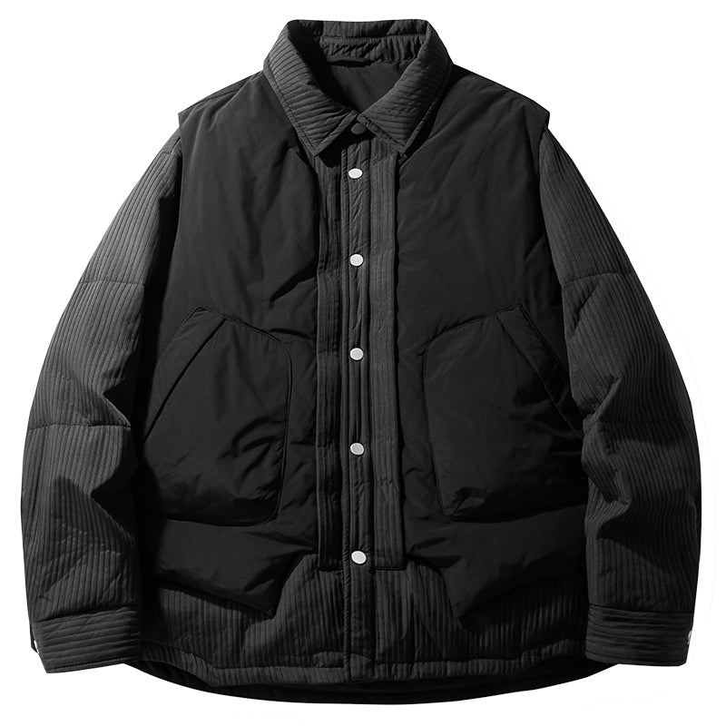 Two-Piece White Duck Down Jacket – Designer Split-Style Winter Coat (Unisex)