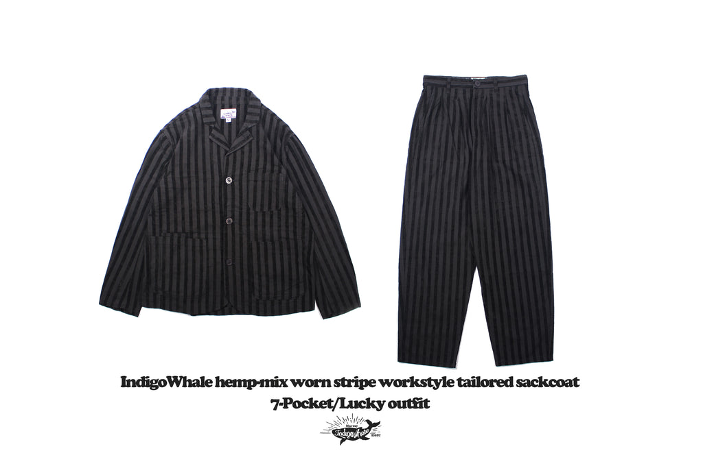 Vintage Flocked Striped Workwear Style Loose Wide-Leg Tapered High-Waist Chino Casual Pants