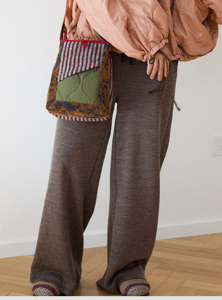 Original 2024 Autumn Winter New Wool Lightweight Crossbody Phone Bag Retro Niche Mini Bag