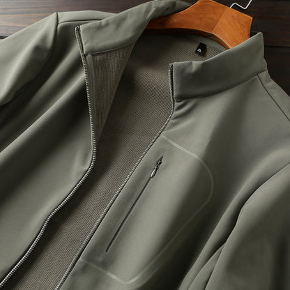 Men's Plus Size European American Style Soft Shell Jacket - Autumn Winter Windproof Waterproof Fleece Coat