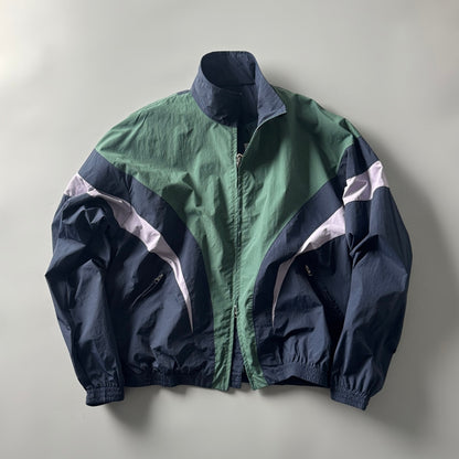 80s Retro Color-Block Mountain Jacket - Stand Collar Outdoor Coat