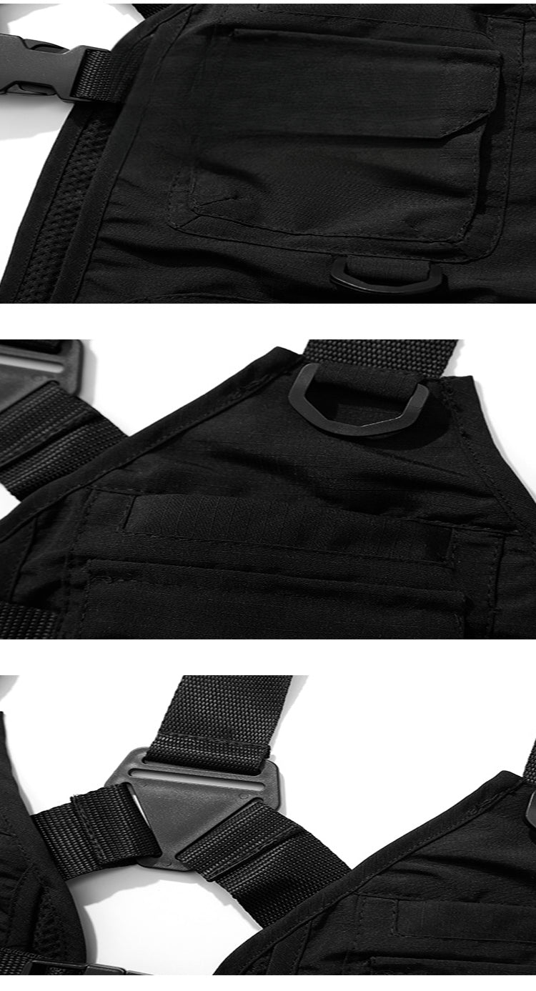 Men's Mountain-Style Outdoor Workwear Vest – High Street Casual Multi-Pocket Vest Jacket for Autumn & Winter