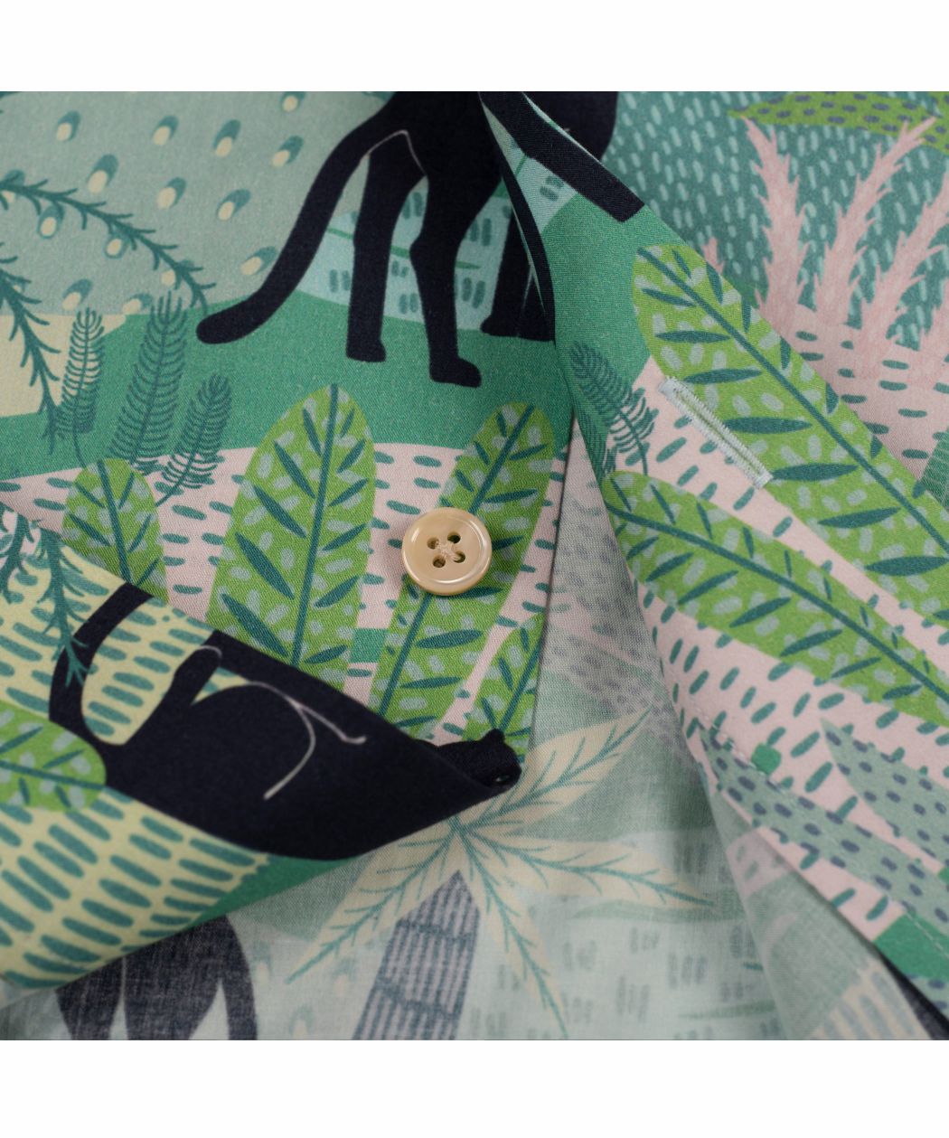 Retro Cuban-Collar Hawaiian Print Short-Sleeve Shirt – 100% Cotton Summer (Unisex)