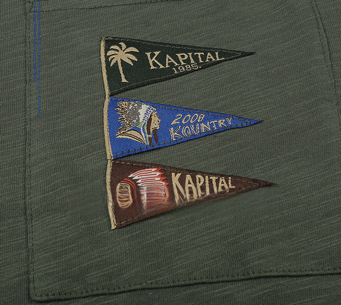 Japanese Style Flag Embroidery Loose Round Neck Men's Versatile Long Sleeve T-Shirt