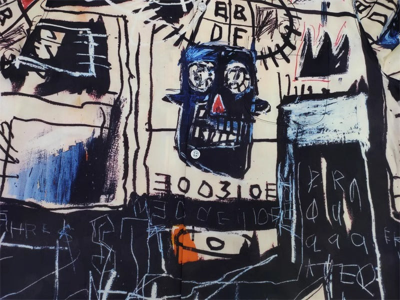 Wacko Maria Basquiat Print Long-Sleeve Shirt – Japanese Retro Graffiti (Unisex)