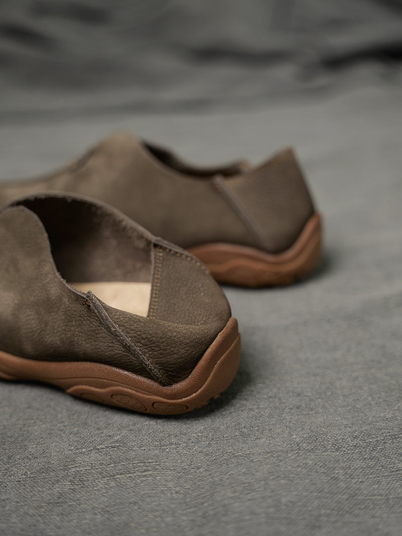 Genuine Leather Slip-On Casual Shoes for Men – Breathable Soft Sole, Lazy-Loafer Comfort