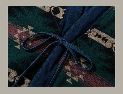 Unisex New Chinese Style Double-Sided Quilted Dao Robe