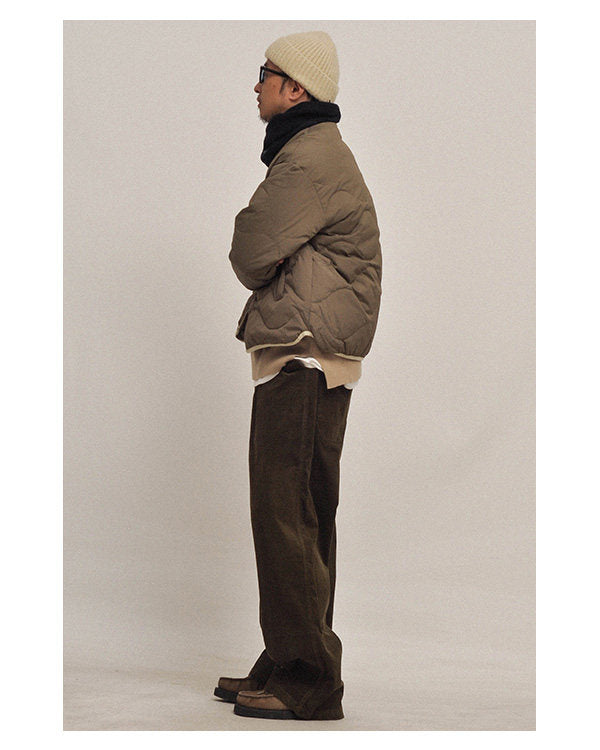 Japanese Style Quilted Down Inner Jacket - Lightweight 90% Goose Down (Unisex)