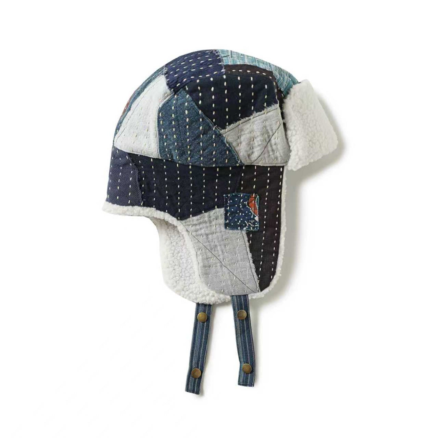 Hand-Sewn Indigo-Dyed Sashiko Show Hat – Original Design Unisex