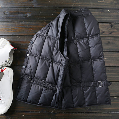 Men's 90% White Goose Down Vest - Export Overstock Warm Winter Inner Liner Waistcoat