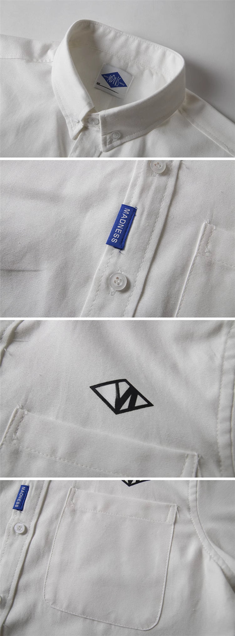 Oxford Cotton Shirt for Men Japanese Style Hong Kong Style Youth Casual Long Sleeve Shirt