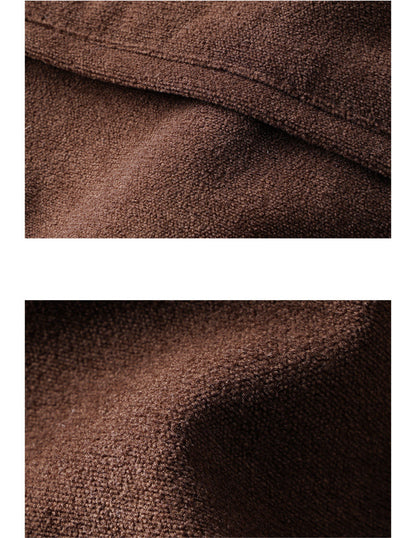 Vintage Suede Stand Collar Short Jacket – Men's Loose Commuter Coat