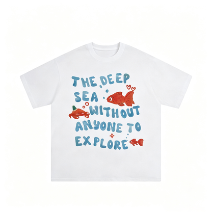 Alphabet Cartoon Print Loose T-Shirt – Vintage Unisex Casual Streetwear – Japanese vintage | yamalin clothes | Yamalinclothes