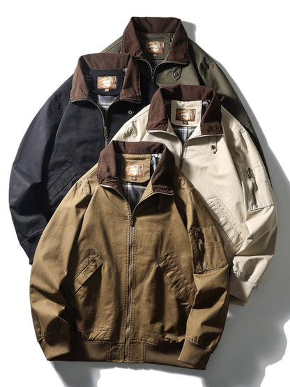 American Vintage Washed Twill Flight Jacket – Oversized Unisex