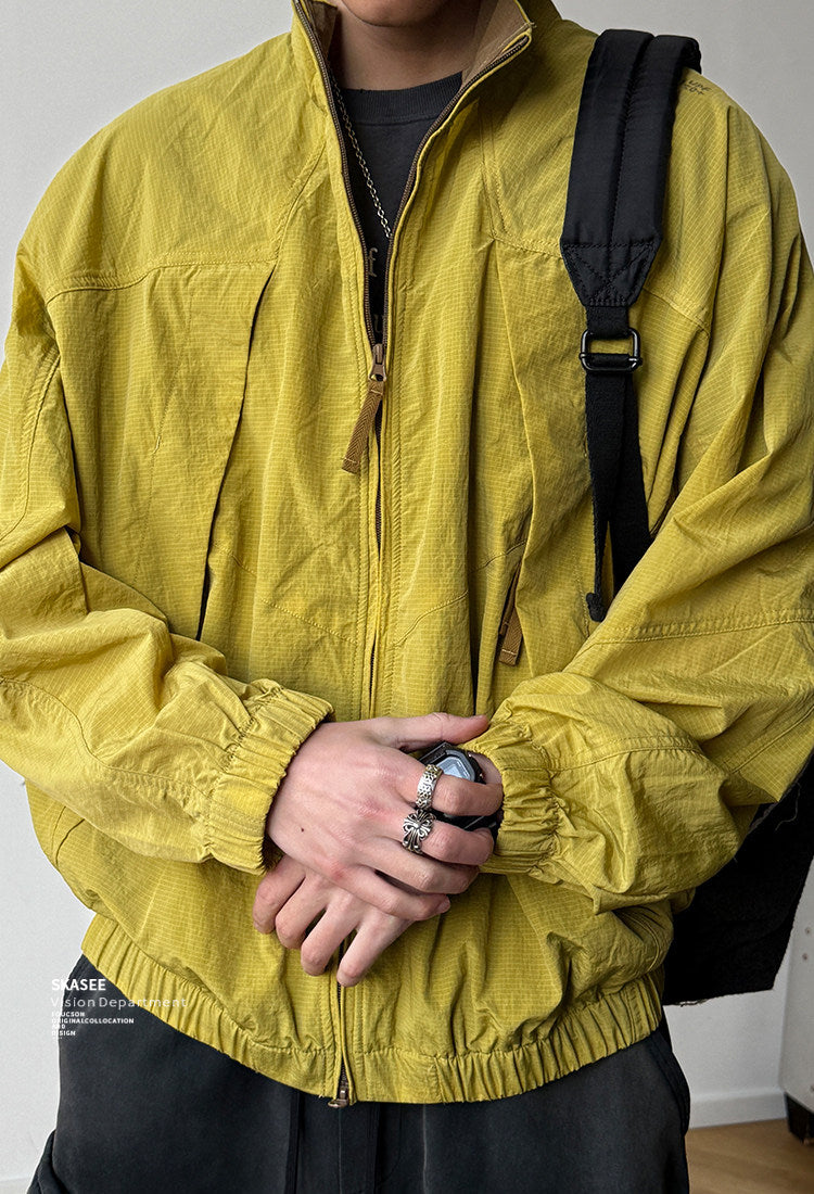 Quick-Dry Stand-Collar Outdoor Jacket – Mountain Oversized Unisex – Japanese vintage | fall outfits 2026 | fall winter outfits | classy winter outfits | lazy comfy outfits | japanese streetwear | vintage workwear | yamalin clothes | Yamalinclothes