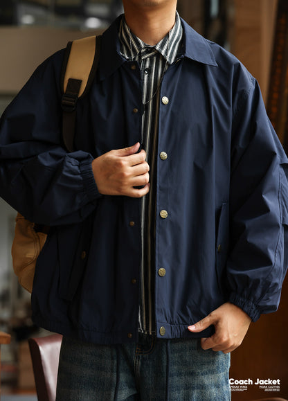 Coach Jacket – Snap Front & Drawstring Hem | Yamalinclothes