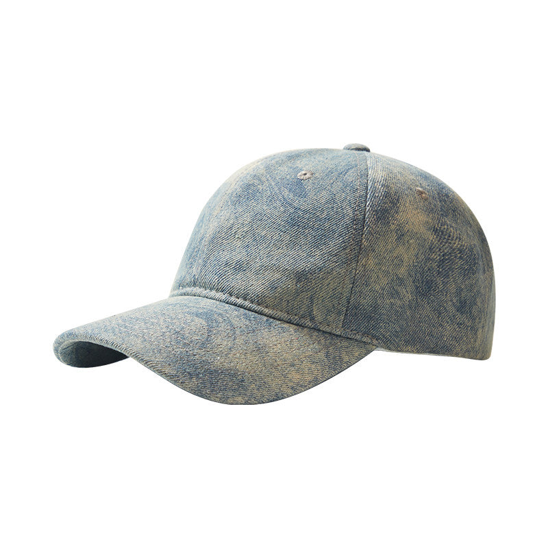 Blue washed denim baseball hat women's spring and summer street outing, versatile sunscreen shade cap, small face – cap | japanese streetwear | vintage workwear | unisex | Yamalinclothes