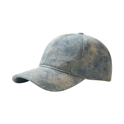 Blue washed denim baseball hat women's spring and summer street outing, versatile sunscreen shade cap, small face – cap | japanese streetwear | vintage workwear | unisex | Yamalinclothes
