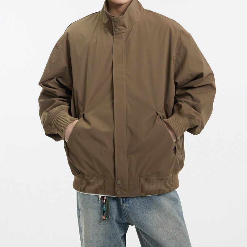 Autumn and winter American flying Harrington jacket men's stand-up collar baseball couple khaki cleanfit padded jacket | Japanese vintage | yamalin clothes | Yamalinclothes