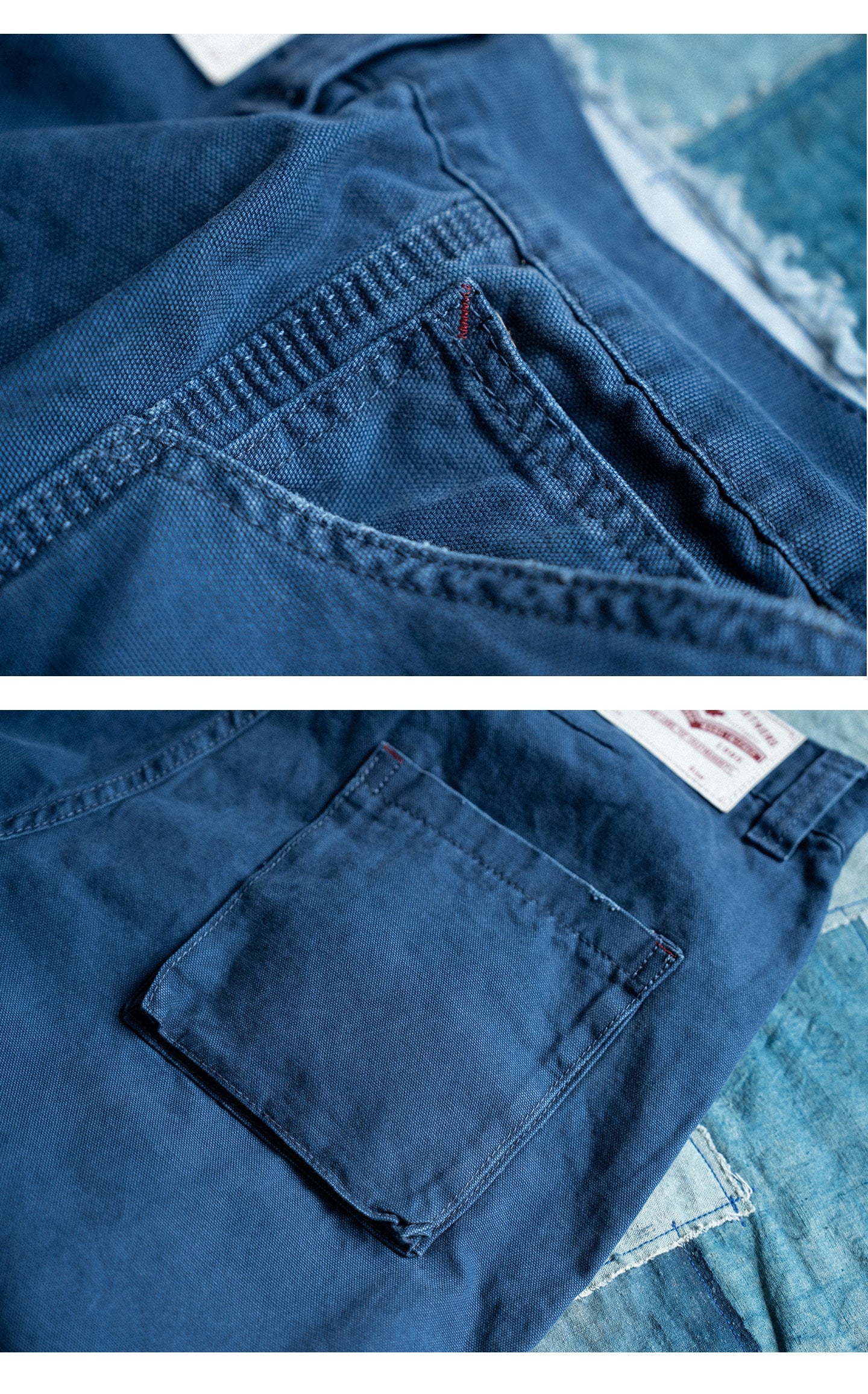 Vintage Washed Workwear Wide Leg Jeans – French Blue Distressed Straight Leg Unisex – Japanese vintage | yamalin clothes | Yamalinclothes