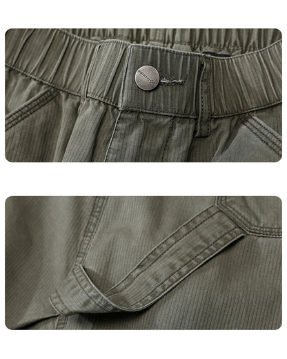 American Vintage Wide-Leg Cargo Pants – Loose Unisex Casual Spring Summer